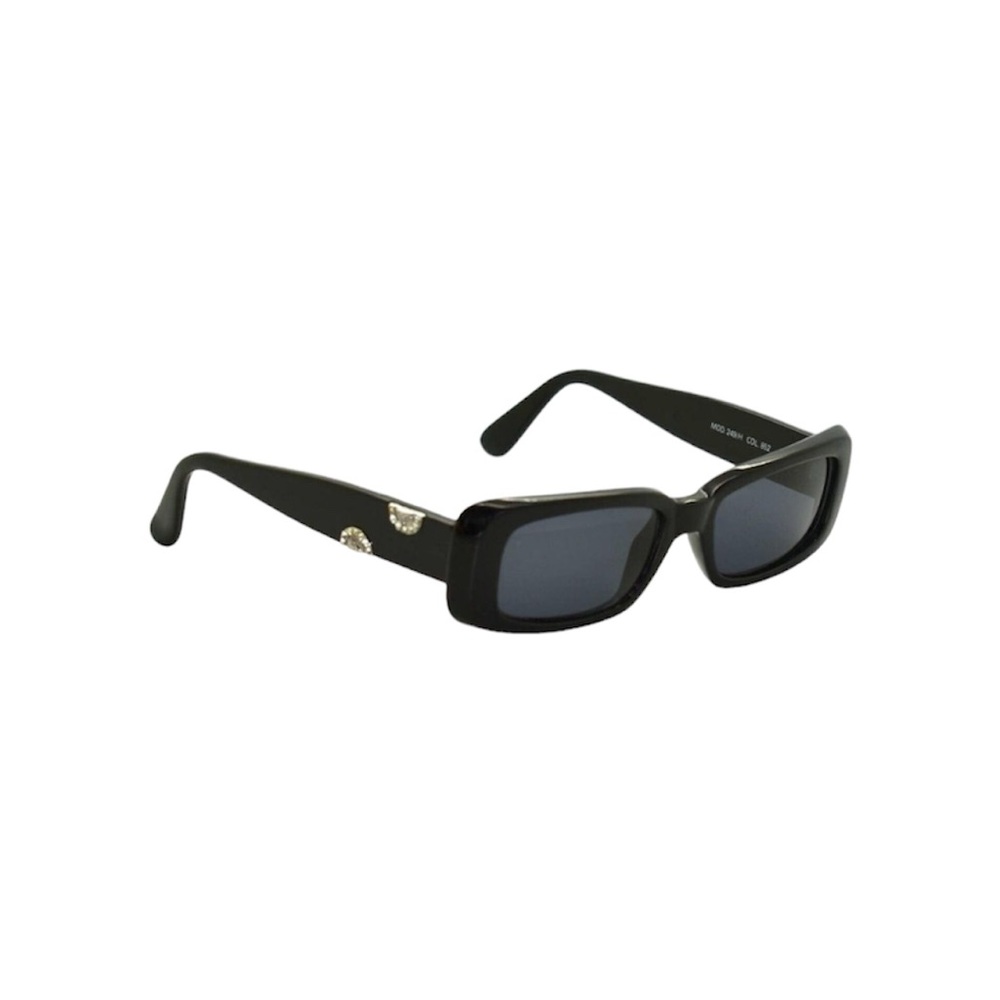 Versace Black Sunglasses with Silver Details
